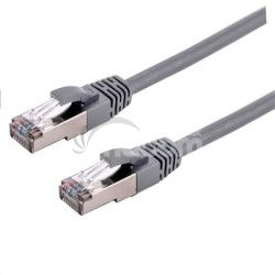 Kbel C-TECH patchcord Cat6a, S/FTP, siv, 10m CB-PP6A-10