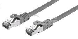 Kbel C-TECH patchcord Cat7, S/FTP, siv, 0,25m CB-PP7-025