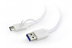 Kbel CABLEXPERT USB 3.0 A - USB-C M / M, 1m, biely CCP-USB3-AMCM-1M-W