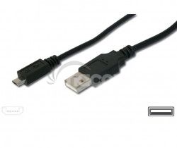 Kbel micro USB 2.0, AB 0,75m, pre rchle nabjanie ku2m07f