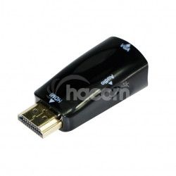 Kbel red. HDMI na VGA + Audio, M / F, ierna A-HDMI-VGA-02