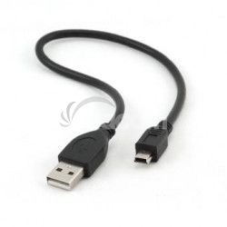 Kbel USB A-MINI 5PM 2.0 30cm HQ, zlac kontakty CCP-USB2-AM5P-1