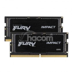 Kingston FURY Impact/SO-DIMM DDR5/32GB/6400MHz/CL38/2x16GB/Black KF564S38IBK2-32