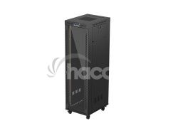 LANBERG 19" VO�NE STOJ�CA RACKOV� SKRI�A 42U/600X800 (FLAT PACK) S PRESKLEN�MI DVERAMI LCD �IERNA FF01-6842-12BL