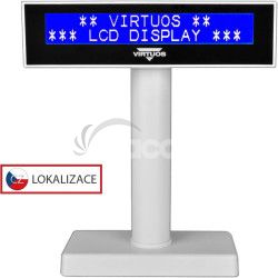 LCD displej Virtuos FL-2026MB 2x20, USB biely EJG0009