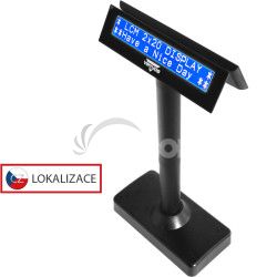 LCD zkazncky displej Virtuos FL-730MB 2x20, RS232, obojstrann, ierny EJG0004