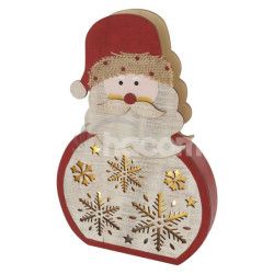LED dekorcia dreven  Santa, 30 cm, 2x AA, vntorn, tepl biela, asova DCWW24