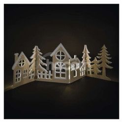LED dekorcia dreven   vesnika, 60 cm, 2x AA, tepl biela, asova DCWW41