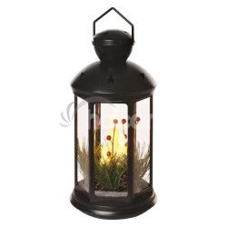LED dekorcia  vianon lamp so sviekami ierny, 35,5 cm, 3x C, vntorn, vintage DCLV15