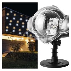 LED dekoratvny projektor  hviezdiky, vonkaj aj vntorn, tepl/studen biela DCPN01