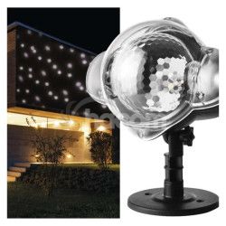 LED dekoratvny projektor  padajce vloky, vonkaj aj vntorn, biela DCPC03