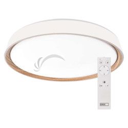 LED n�stenn� svietidlo ILVI, kruhov�, 30 W, stmievate�n� so zmenou CCT, biela + drevo ZM5114