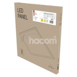 LED panel 6060, tvorcov vstavan biely, 40W tepl b. UGR, Emergency