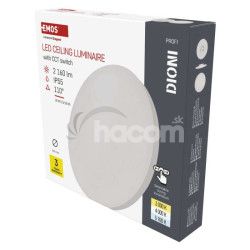 LED prisaden svietidlo DIONI, kruhov, biele, 18W, CCT