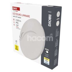 LED prisaden svietidlo DIONI, kruhov, biele, 32W, CCT