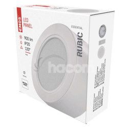 LED prisaden svietidlo RUBIC, okrhly, biele, 9W, neutrlna biela