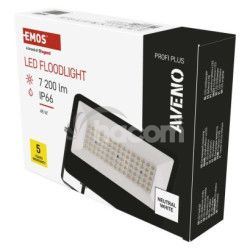 LED reflektor AVENO ierny, 48W neutrlna biela