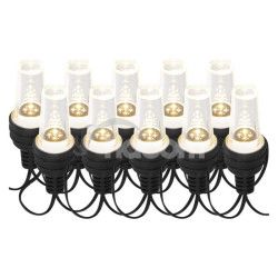 LED sveteln reaz  10x prty iarovky re, 4,5 m, vonkajia aj vntorn, studen biela DCPC08