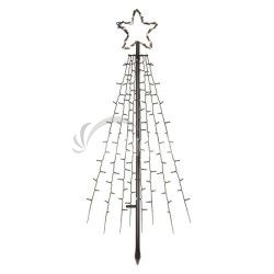 LED vianon strom kovov, 180 cm, vonkaj aj vntorn, studen biela, asova DCTC02