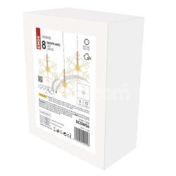 LED vianon zves  snehov vloky, 84 cm, vntorn, tepl biela DCGW06