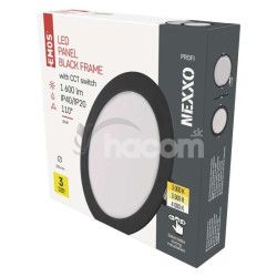 LED vstavan svietidlo NEXXO, kruhov, ierne, 18W, CCT