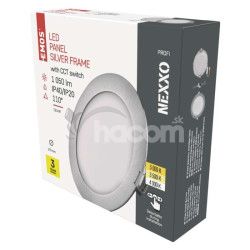 LED vstavan svietidlo NEXXO, kruhov, strieborn, 12W, CCT ZD1233