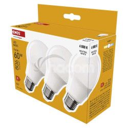 LED iarovka Basic A60 / E27 / 9,4 W (60 W) / 806 lm / Neutrlna biela 3ks ZL5F43.3
