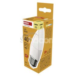 LED iarovka Basic svieka / E27 / 5,5 W (40 W) / 470 lm / Tepl biela ZL4F22