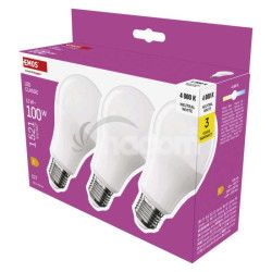 LED iarovka Classic A60 / E27 / 13 W (100 W) / 1521 lm / Neutrlna biela 3ks ZQ5E63.3