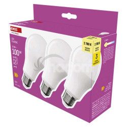 LED iarovka Classic A60 / E27 / 13 W (100 W) / 1521 lm / Tepl biela 3ks ZQ5E61.3