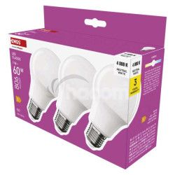 LED iarovka Classic A60 / E27 / 7 W  (60 W) / 806 lm / Neutrlna biela 3ks ZQ5E43.3