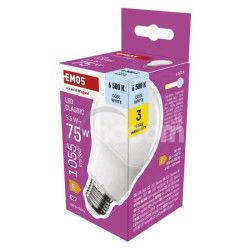LED iarovka Classic A60 / E27 / 9,5 W (75 W) / 1055 lm / Studen biela ZQ5E54