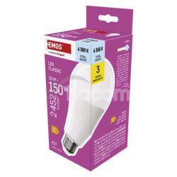 LED iarovka Classic A80 / E27 / 20 W (150 W) / 2452 lm / Studen biela ZQ5E84