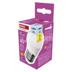 LED iarovka Classic Mini Globe / E27 / 4,2 W (40 W) / 470 lm / Studen biela ZQ6E24