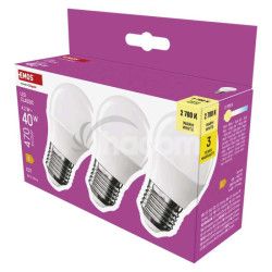 LED iarovka Classic Mini Globe / E27 / 4,2 W (40 W) / 470 lm / Tepl biela 3ks ZQ6E21.3