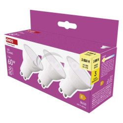 LED iarovka Classic MR16 / GU10 / 7 W  (60 W) / 806 lm / Tepl biela 3ks ZQ8E42.3