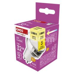 LED iarovka Classic MR16 strieborn/ GU10 / 3 W (32 W) / 345 lm / Tepl biela ZQ8E17