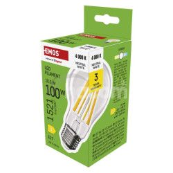 LED iarovka Filament A60 / E27 / 10,5 W (100 W) / 1521 lm / Neutrlna biela ZF5D63