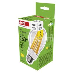 LED iarovka Filament A70 / E27 / 18 W (150 W) / 2452 lm / Neutrlna biela ZF5D83