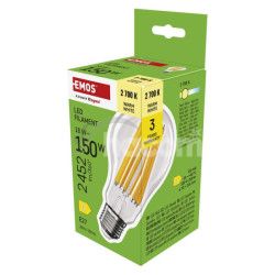 LED iarovka Filament A70 / E27 / 18 W (150 W) / 2452 lm / Tepl biela ZF5D82