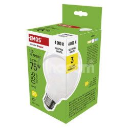 LED iarovka Filament G95 / E27 / 7,8 W (75 W) / 1055 lm / Neutrlna biela ZF2D53
