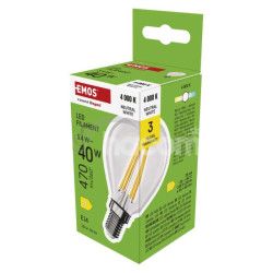 LED iarovka Filament Mini Globe / E14 / 3,4 W (40 W) / 470 lm / Neutrlna biela ZF1D23