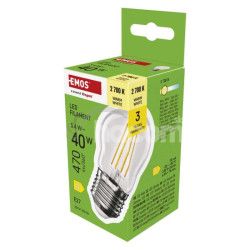 LED iarovka Filament Mini Globe / E27 / 3,4 W (40 W) / 470 lm / Tepl biela ZF6D22