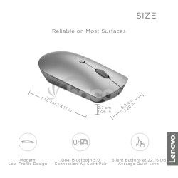 Lenovo Yoga Bluetooth Silent Mouse (Tidal Teal) GY51S61916