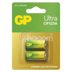 L�tiov� bat�ria GP Ultra CR123A, 2 ks 2ks B15012U
