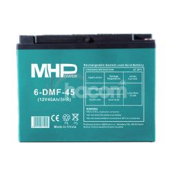 MHPower 6-DMF-45 Trakn gelov batria 12V/45Ah, Terminl D3 - M6, Deep Cycle 6-DMF-45