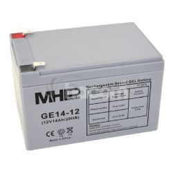 MHPower GE14-12 Glov akumultor 12V/14Ah, Faston F2 - 6,3mm, Deep Cycle GE14-12