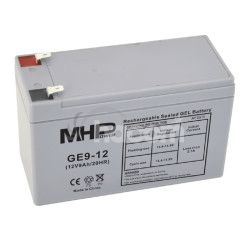 MHPower GE9-12 Glov akumultor 12V/9Ah, Faston F2 - 6,3mm, Deep Cycle GE9-12