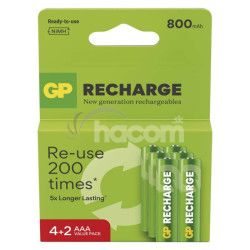 Nabjacia batria GP Recharge 800 AAA (HR03) 6 ks 6ks B27186