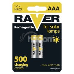 Nab�jacia bat�ria RAVER SOLAR 400 mAh HR03 (AAA), 2 ks 2ks B7414